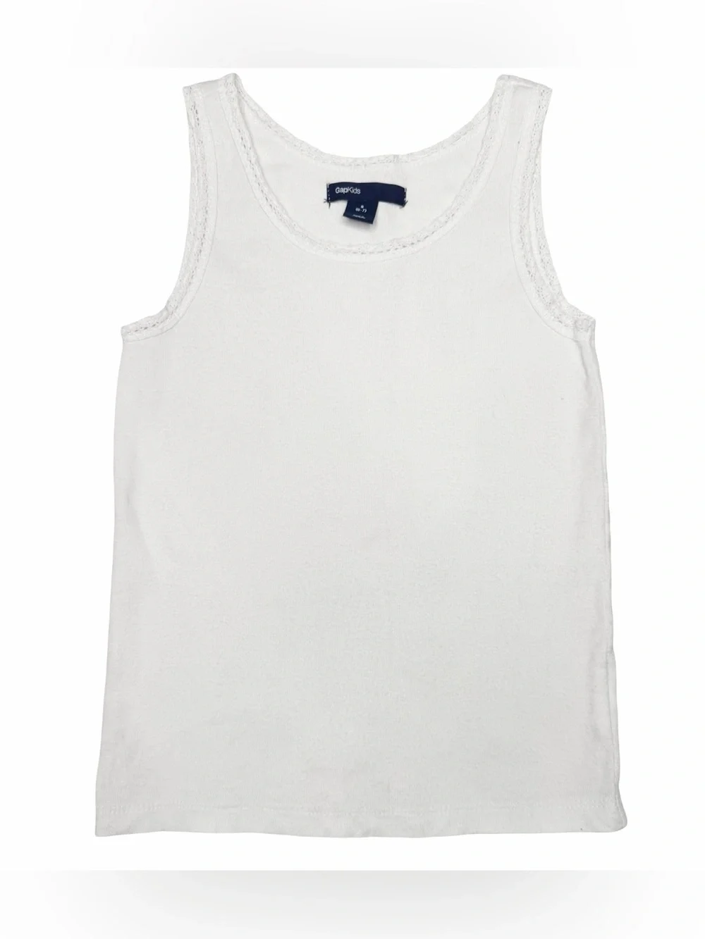 Gap White Lace-Trim Tank Top